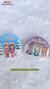 Pin Peniti Seri Natal Merry Christmas Souvenir Hadiah Kado Gift Gereja Kristiani Happy Christmas Natal Pin Hadiah
