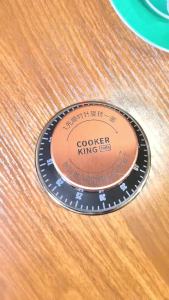 COOKER KING Rose Gold Timer for Kitchen Lid Knob Mechanical Visual No Battery 75dB Loud Alarm Mountable for Cooking Baking