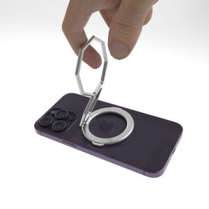 MagSafe Magnetic Ring Support Mobile Phone Metal Bracket Light and Portable High Texture Three Sections Foldable Desktop Apple