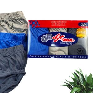 1 Box Isi 3 PCS Celana Dalam Sempak Pria Cowok laki laki Dewasa Remaja isi 3pcs Gtman Gt Man Type GMN  Murah Termurah Berkualitas