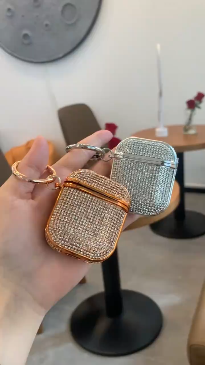 Diamond 3D Hard Earphone Case for Airpods 1 2 3 4 Generation Airpods Pro 2 3 Bling Wireless Earbud Protectiver Cover