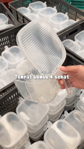 Hangyan Tempat Bumbu Dapur Multi grid Spice Jar Tempat Penyimpanan Bumbu Dapur Plastik Foodgrade