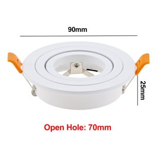 JOYINLED LED Downlight Round Square Adjustable Spotlight Lamp Frame with GU10 MR16 Socket Recessed Ceiling Spot Light Fixtures