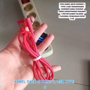 V104 KABEL DATA L USB TIPE TYPE C CABLE CABEL GAMING TRANSMISSION KHUSUS GAME SMARTPHONE PENGISIAN F