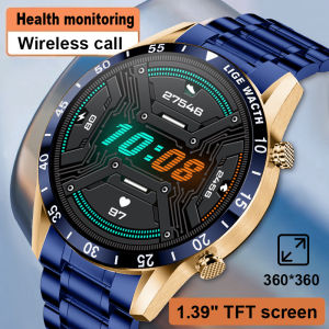 LIGE New Bluetooth Call Smart Watch Men Heart Rate Monitor Luxury Steel Sport Fitness Smartwatch IP67 Waterproof For Android iOS