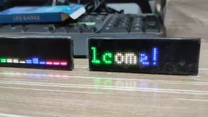 Mini LED Signage Signboard | Digital Programmable | Bluetooth LED Nametag | Rechargeable Scrolling Name Message Tag Sign