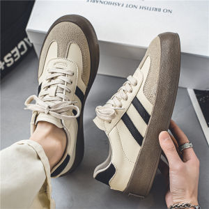 Casual De Xin Men Shoes Spring Autumn Versatile Low Help Soft Bottom Sports Style Trendy White Color for Students And Youth