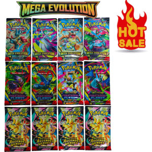 Bandai | Pokemon Card ASCENDED HEROES Black Bolt White Flare Surging Sparks Mega Evolutions English Booster Battle Transaction Card Toy
