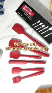 6Pcs Silicone Spatula Set Non Stick Heat Resistant Spatulas Turner Kitchen Cooking Baking Mixing Tools