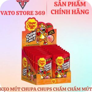 Kẹo mút CHUPA CHUPS hương dâu với bột chấm muối ớt gói 8g