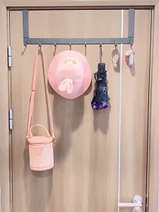 Gantungan Baju Pintu Kamar Tidur Gantungan Aluminium Dapat Disesuaikan Gantungan Rak Dinding Kamar Mandi Pakaian Bor Gratis6 7 8 Kait Penyimpanan Topi Handuk Mantel Door Hook Organizer