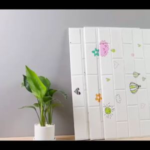 wallpaper dinding 3D kulit jeruk motif kartun uk 70x77cm