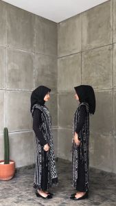 Long Vest Toraja Motif Tenun Batik Atasan Rompi Panjang - Vest Wanita - Rompi Panjang