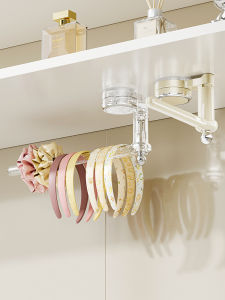 ตู้เสื้อผ้าผู้หญิงแบบติดผนังในห้องน้ำ อุปกรณ์เก็บรักษา ชั้นวางยางยืด คลิปผม หัวเข็มขัด รูแขวน ที่แขวนยางยืด ติดผนัง