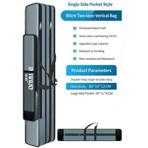 Unfolding Fishing Bag 80-130cm Not Foldable Oxford Fishing Rod Bags for Pole Reel Lure Box Travel Fishing Tackle Storage Case