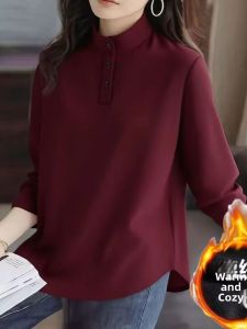 QIAOXIZI | Warm Slimming Womens Middle-aged Loose Top