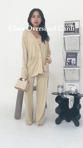 Bloobel - Clara Oversized Cardi (OUT009) Outer Cardigan Big Pocket Baju Outer Cardigan Lebaran Idul Fitri Hijab Friendly / Cardigan Wanita / Outer Wanita Lebaran Idul Fitri Bukber Ramadhan Puasa