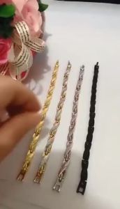 Vòng Đeo Tay Trị Liệu Bằng Thép Titan Từ Tính Để Giảm Cân Năng Lượng Giảm Béo Giảm Đau Viêm Khớp Chăm Sóc Sức Khỏe Vòng Đeo Tay