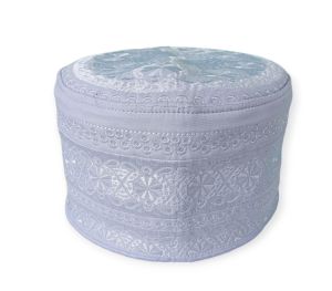 PECI OMAN putih polos TINGGI 11cm Atas bisa di lipat Peci Oman Banglades )) Pakistan Peci malasya kopiah hitam Bludru peci Bani hasim peci putih peci dewasa terbaru terkini terlaris