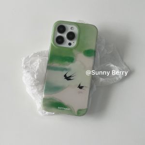 Sunflower Fruit Gradient Green Protective Phone Case for Apple 16proMax iPhone 15pro/14/12/13 Anti-fall Art Spring Style