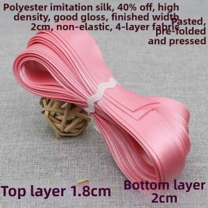 Wide Grosgrain Binding Trim 2cm Silk Like Fabric For Garment Design