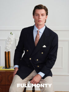 Double-breasted Business Casual Twill Wool Suits