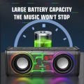 Speaker Bluetooth TERBARU Subwoofer cyberpunk Transparan  Audio portable Nirkabel RGB 7 Color Light V8 Speaker Bluetooth TWS Series. 