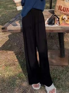 HUOLISI | Lazy Style Slim Straight Drop-Fall Knitted Culottes