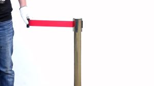 เสากั้นทางเดินดึงกลับ เสากั้นทางเดินสแตนเลส เสากั้นคิว เสาสแตนเลส เสากั้นทางเดิน เสาต่อคิว สายยาว 2เมตร 2 เสา + 1 สาย