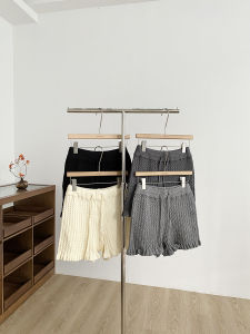 Quần Short Dệt Kim Cạp Cao Thời Trang Cho Nữ Mùa Thu 2025 Quần Ống Rộng Đơn Giản Thoải Mái