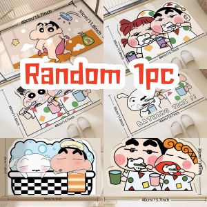 CRAYON SHINCHAN | Thảm Tắm Crayon Shinchan 30x40CM Thấm Hút Nhanh Chống Trơn Trượt Chất Liệu Silicon Mềm Mại Họa Tiết Anime Trang Trí Sàn Nhà Cửa Ra Vào Thấm Nước.