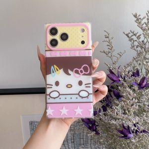 Sanrio | Ốp Điện Thoại Hello Kitty Màu Hồng Dễ Thương Cho iPhone 17/16/15 Pro Max Trong Suốt Chống Sốc Bảo Vệ Toàn Diện Với Cửa Sổ Camera Lớn