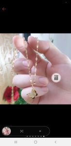 Kalung Titanium Kupu Kupu CXA128