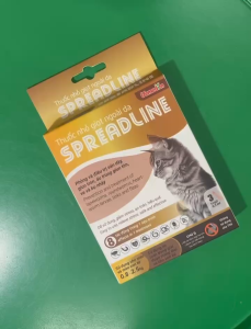 Nhỏ gáy ngoài da Spreadline 0.8-2.5kg phòng và trị sán dây giun tròn ấu trùng giun tim ve và bọ nhảy trên mèo