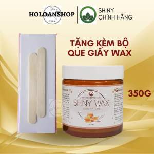Sáp wax lông shiny 350gr sáp tẩy lông tay chân nách an toàn hiệu quả tặng kèm giấy và que wax( mẫu mới)