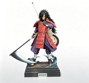 Bandai | Actual Shot Naruto Shippuden Armored Edo Tensei Uchiha Madara GK Statue Trendy Toy Ornament Gift