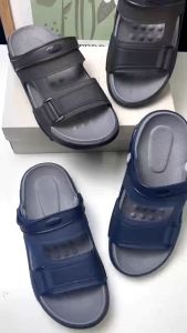 Giày sandal nhựa dẻo 2 quai ngang Nam thoáng khí siêu nhẹ chống thấm nước đi mưa đi biển đi làm IDEP GL035