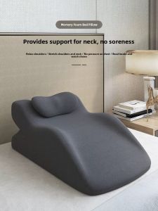 Bedtime Face down Sleep Pillow Memory Foam Neck Support Pure Color Pattern Ideal for Lying in Bed Playing Phone Reading