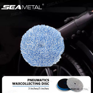SEAMETAL 3/5 Inch Car Waxing Polishing Paint Care Buff Pads Microfiber Wax Applicator Cleaning Tool