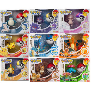 Takara Tomy | Pokemon Anime Figur Charizard Pikachu Gyarados Pocket Monster Figure Pokeball Action Deformation Toy Model Children Gift