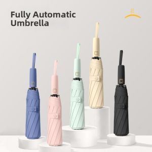 Automatic UV-Protective Black Umbrella 3-Fold