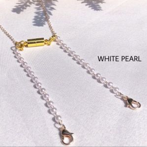 Eyeglasses extension chain with magnetic connector Fashion Mask Necklace Sunglass chain Pearl Chain Lanyards Neck Holder necklace ext