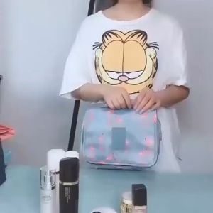 HomiesTrends  Waterproof Polyester Cosmetic Bags Makeup Storage Bathroom Organizer Novation Bag Custom Travel Hanging Toiletry Bag