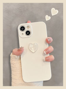  14 Silicone Case Full Cover Heart Shape 3D Design Anti-Fall Simple Pure Color Protective Shell for  13 pro Max