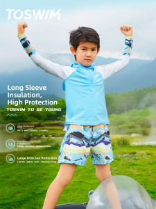 toswim | Boys Split Sun Protection Sleeve Long Childrens Swimsuit