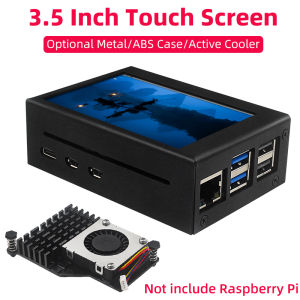 3.5 Inch Touch Screen for Raspberry Pi 5 480*320 LCD Display Optional Metal / ABS Case Aluminum Active Cooler for Raspberry Pi 5