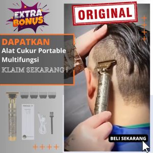 Alat Mesin Cukur Rambut Bulu Kumis dan Jenggot Model Elektrik Cas Tanpa Kabel Hair Clipper Tajam