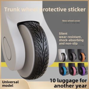 Self-Adhesive Silent Rubber Protection Cover for Luggage Wheels Universal Single Double Wheel Chair Wheel Baggage Handle
