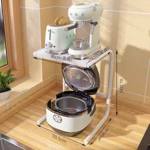 Modern Simplicity Metal Kitchen Countertop Rice Cooker Storage Rack Air Fryer Organizer Electrical Appliance Organizer