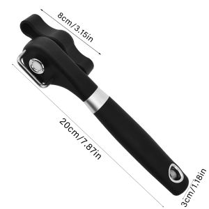 Plastic Hand-actuated Can Opener Safety Kitchen Tools Easy Grip Side Cut Manual Opener for Cans Lid Kitchen Gadgets
